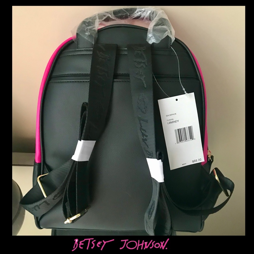Luv Betsey Johnson Cheerleader Girl Pink Backpack - Picture 8 of 14